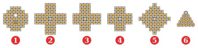 Peg Solitaire Board Shapes